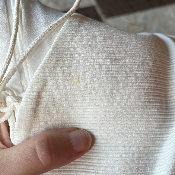 💯 authentic Giorgio Armani sz 42 top white vintage peplum bottom tie up - Picture 9 of 9